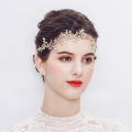 Handmade Designer Pearl Rhinestone Elastic Headband Wedding Bridal Hairband for Women Girl Luxury Hair Accessories Feast Party